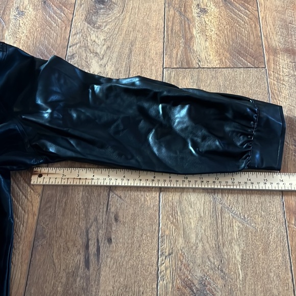 NWT Black Faux Leather Jacket GiGio Plus + XL - Picture 9 of 15